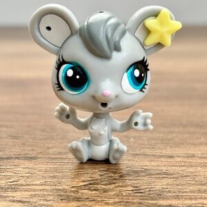 Littlest Pet Shop LPS #3696 Left Silverstein Gray Mouse Toy Authentic Love Party